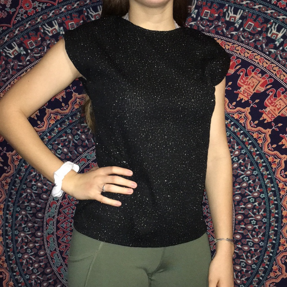 Joanna vintage Gold sparkle top made in USA